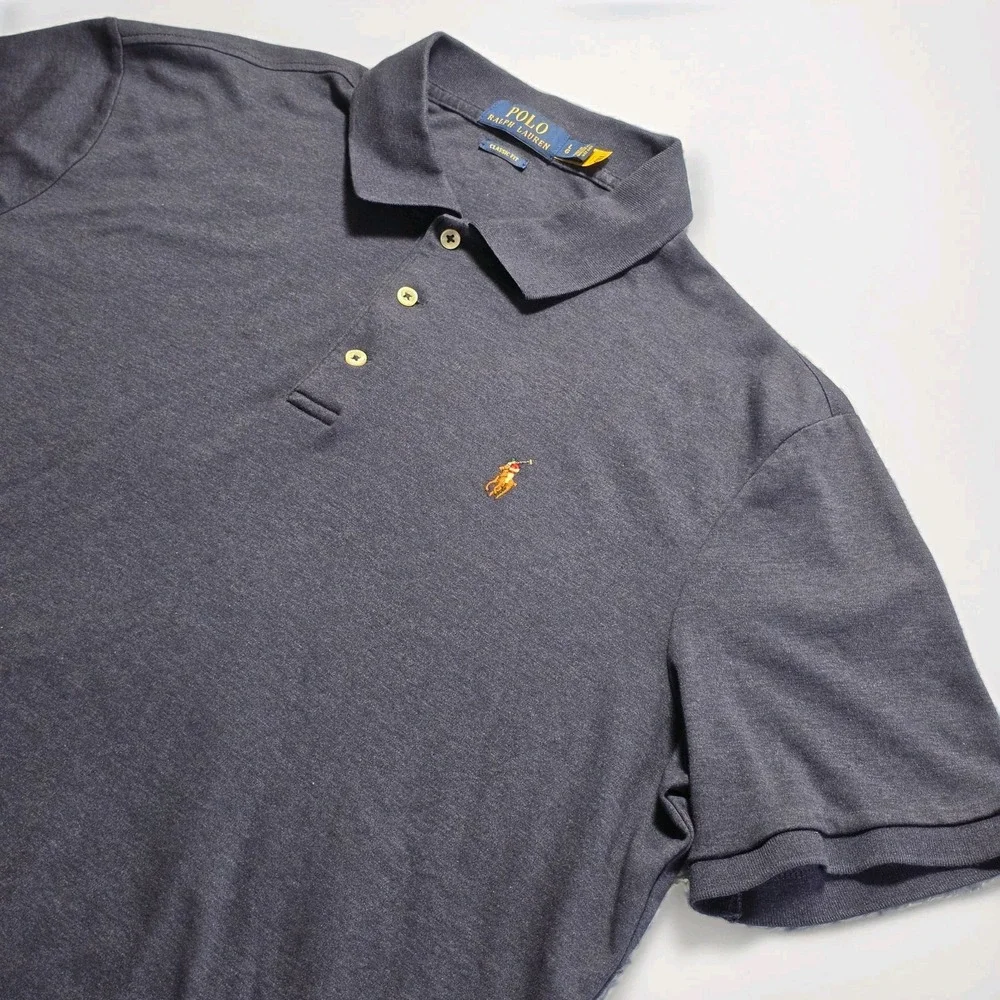 Polo Ralph Lauren Men's Classic Fit Polo Golf Short Sleeve Shirt‎  L Navy Blue